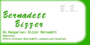 bernadett bizzer business card